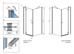 Radaway 32246-01-10NR Torrenta КDJ 100x90R (правая, хром/каррэ) - купити в інтернет-магазині Техностар