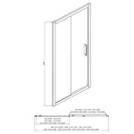 Dusel FA517B Black Matt розсувна, скло прозоре, 120х195 451718 - купити в інтернет-магазині Техностар