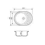 Adamant Ovum 615x495x200мм avena (1824296910406) - купити в інтернет-магазині Техностар