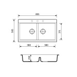 Adamant Similar 885x505x230 чорний  4824296106503 - купити в інтернет-магазині Техностар