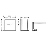 Axor 42649000 AXOR UNIVERSAL RECTANGULAR - купити в інтернет-магазині Техностар