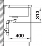 Blanco SUBLINE 400-U темная скала 523423 - купити в інтернет-магазині Техностар