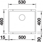 Blanco SUBLINE 500-U серый беж 523439 - купити в інтернет-магазині Техностар