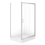 Cersanit BRASCO 120*90*190 прямок,розсув.дв, хром,проз + підон 120*90*16 з панелью(S168-014+S204-028) - купити в інтернет-магазині Техностар