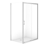 Cersanit BRASCO 120*90*190 прямок,розсув.дверима, хром,прозоре - купити в інтернет-магазині Техностар