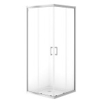 Cersanit BRASCO 80*80*190 квадратна,з розсувними дверима, хром,прозоре S168-005 - купити в інтернет-магазині Техностар