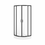 Cersanit BRASCO 80*80*190 напівкруг,розсув.дв,чорн,проз+піддон 80*80*16+панел(S168-003+S204-003) - купити в інтернет-магазині Техностар