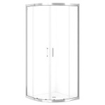 Cersanit BRASCO 80*80*190 напівкруг,розсув.дверима, хром,прозоре S168-001 - купити в інтернет-магазині Техностар