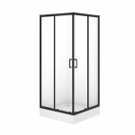Cersanit BRASCO 90*90*190 квадрат,розсув.дв,чорн,проз+підон 90*90*16+панел(S168-008+S204-012) - купити в інтернет-магазині Техностар
