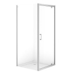 Cersanit BRASCO 90*90*190 квадратна,з поворотними.дверима,хром,прозоре S168-010 - купити в інтернет-магазині Техностар