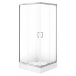 Cersanit BRASCO 90*90*190 квадратна,з розсувними дверима, хром,прозоре S168-006 - купити в інтернет-магазині Техностар