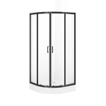 Cersanit BRASCO 90*90*190 напівкруг,розсув.дв,чорн,проз+піддон 90*90*16+панел(S168-004+S204-004) - купити в інтернет-магазині Техностар