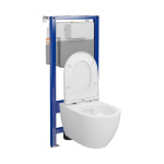 Cersanit C19: AQUA 50 QF ПНЕВМАТИЧНА + ZEN PRO ОВАЛЬНИЙ S701-799 - купити в інтернет-магазині Техностар