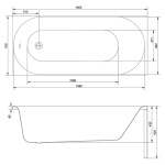 Cersanit OCTAVIA 160x70  (с ножками, без панели) - купити в інтернет-магазині Техностар