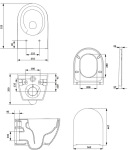 Cersanit Zen Stream On з сидінням Larga Slim Wrap Cersanit S701-719 - купити в інтернет-магазині Техностар