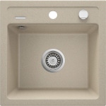 Deante Zorba, граніт, квадрат, без крила, 440х440х184мм, чаша - 1, накладна, пісок - купити в інтернет-магазині Техностар