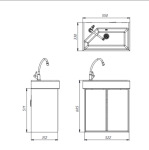 Devit 083055W QUADRA 55 біла глянцева з умивальником (1 сорт) - купити в інтернет-магазині Техностар