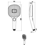 Devit 120750 Душовий набір з 3 режимами, хром (1 сорт) - купити в інтернет-магазині Техностар