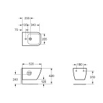 Devit 2040140 QUADRA Біде підвісне + кріплення (1 сорт) - купити в інтернет-магазині Техностар