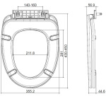 Devit 3013146/3013133/8190016 SMART/SHEFFIELD/ANTIQUE Кришка д/компакту 3010146, soft-close, з метал. кріпл - купити в інтернет-магазині Техностар