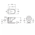 Devit 3810825 Simple Підвісний безобідковий унітаз з кришкою soft-close, Vortex Flush, білий глянець - купити в інтернет-магазині Техностар