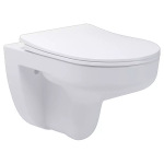 Devit 3810825 Simple Підвісний безобідковий унітаз з кришкою soft-close, Vortex Flush, білий глянець - купити в інтернет-магазині Техностар