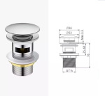 Devit 550548C Донний клапан, хром  - купити в інтернет-магазині Техностар