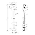 Devit Flow D113000001000C з латунними гайками G1/2’’ довжиною 1,5 м, хром - купити в інтернет-магазині Техностар