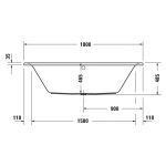 Duravit D-NEO 180x80 DUO(700476000000000) - купити в інтернет-магазині Техностар