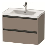 Duravit K25283043430000+2367800000+0050760000  Комплект меблів Ketno2- 80 см, тумба+раковина+сифон, колір матовий базальт (3пак) (1 сорт) - купити в інтернет-магазині Техностар