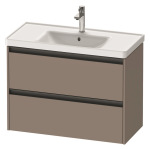 Duravit K25284043430000+2367100000+0050760000  Комплект меблів Ketno2- 100 см, тумба+раковина+сифон, колір матовий базальт(3пак) (1 сорт) - купити в інтернет-магазині Техностар