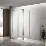 Dusel А-518 100х90х195 розпашна, профіль хром, скло прозоре A51810900 - купити в інтернет-магазині Техностар