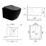 Dusel CUBIS BLACK Matt 810302 - купити в інтернет-магазині Техностар