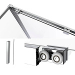 Dusel DSL194 Chrome1000х1000 стекло прозрачное - купити в інтернет-магазині Техностар