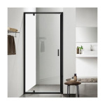 Dusel FA518B Black Matt розпашна, скло прозоре, 100х195 451811 - купити в інтернет-магазині Техностар