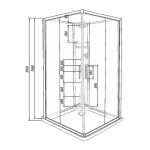 Dusel HIKE Satin 90x90x210 скло прозоре, профіль сатин 551002 - купити в інтернет-магазині Техностар