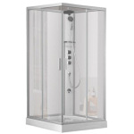 Dusel HIKE Satin 90x90x210 скло прозоре, профіль сатин 551002 - купити в інтернет-магазині Техностар