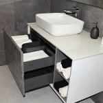 Dusel REXON Ombra RX99CG/100 Glossy White/Concrete Grey - купити в інтернет-магазині Техностар