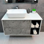 Dusel REXON Ombra RX99CG/100 Glossy White/Concrete Grey - купити в інтернет-магазині Техностар