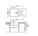 Fabiano  Classic 100x50x15 Beton 8221.301.0652 - купити в інтернет-магазині Техностар