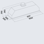 Falmec GRUPPO INCASSO PLUS 105 WHITE (800) (CGIW05.E26P2#EUB490F) - купити в інтернет-магазині Техностар