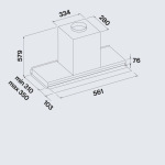 Falmec VIRGOLA TOUCH NRS Black 60 (800) (CVJN60.E29P2#EUN490F) - купити в інтернет-магазині Техностар
