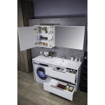 Fancy Marble Vivara під раковину Lauretta 1500L, ліва біла глянець Vivara150L - купити в інтернет-магазині Техностар