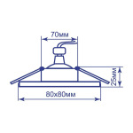 Feron Вбудований світильник Feron DL6300 під лампу білий - купити в інтернет-магазині Техностар