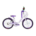 Formula ST 20CHERRY Vbr рама-10 білий з бузковим 2024 крила, підніжка, дзвоник, корзина OPS-FRK-20-207 - купити в інтернет-магазині Техностар