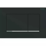 Geberit 115.883.14.1 Sigma20 (ex Sigma30) square, чорний мат/хром глянець - купити в інтернет-магазині Техностар