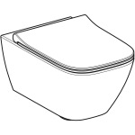 Geberit 500.685.01.1 SMYLE Square унитаз подвесной Rimfree, воронкоподобный, закрытая форма, с сиденьем с крышкой тип Sandwich - купити в інтернет-магазині Техностар