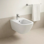 Geberit 500.209.01.1 Smyle Square Біде підвісне закритої форми, з переливом, колір білий глянець - купити в інтернет-магазині Техностар