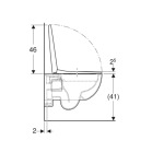 Geberit 501.750.00.1 SELNOVA унитаз подвесной 53см, воронкоподобный, Rimfree, полузакрытая форма, с сиденьем с крышкой - купити в інтернет-магазині Техностар