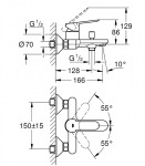 Grohe 23605000 BauEdge Смеситель однорычажный для ванны, DN 15 хром - купити в інтернет-магазині Техностар